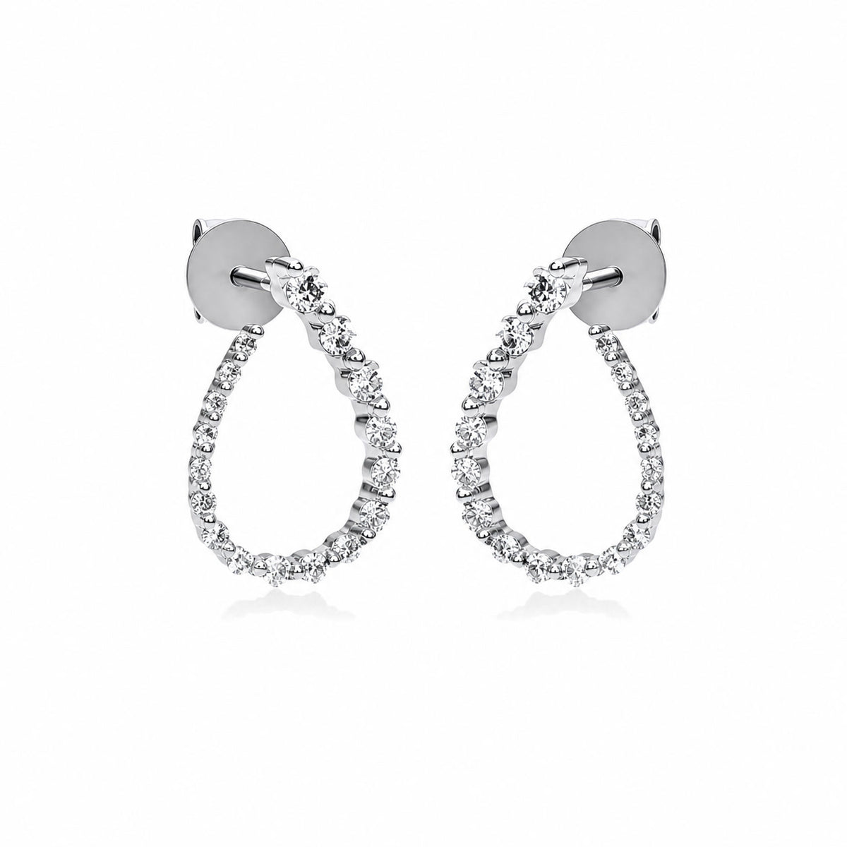 Looi & Co Naušnice Bijelo Zlato (18k) 2I802W8-3