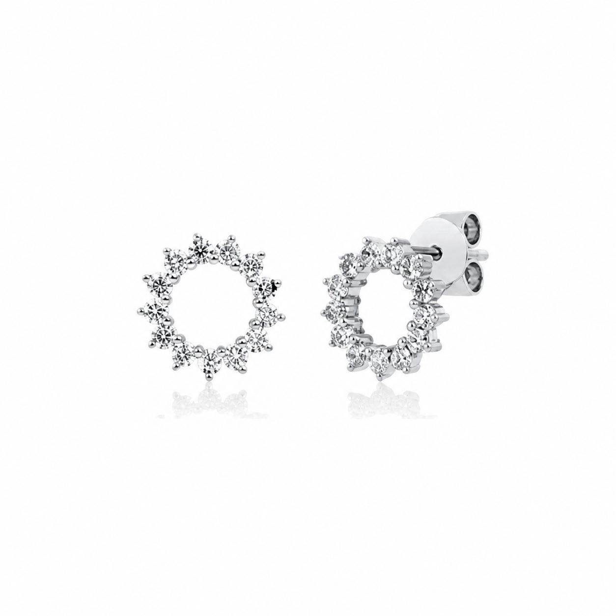 Looi & Co Naušnice Bijelo Zlato (18k) 2U586W8-1